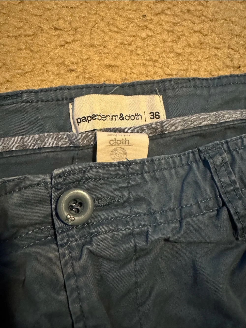 Paper Denim & Cloth Men's Cargo Shorts in Blue